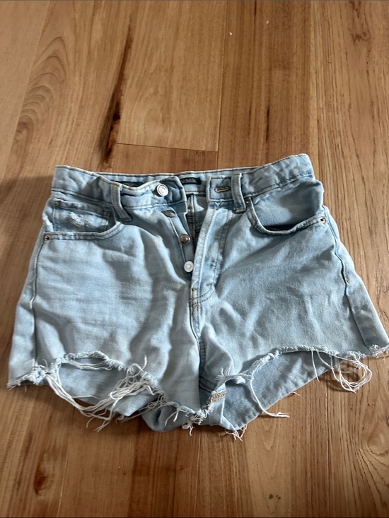 wild fable Pants - Light Blue high-waisted distressed Denim Shorts - Women